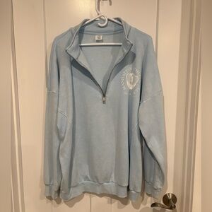No Boundaries❤️Sky Blue Zip-Up Sweater